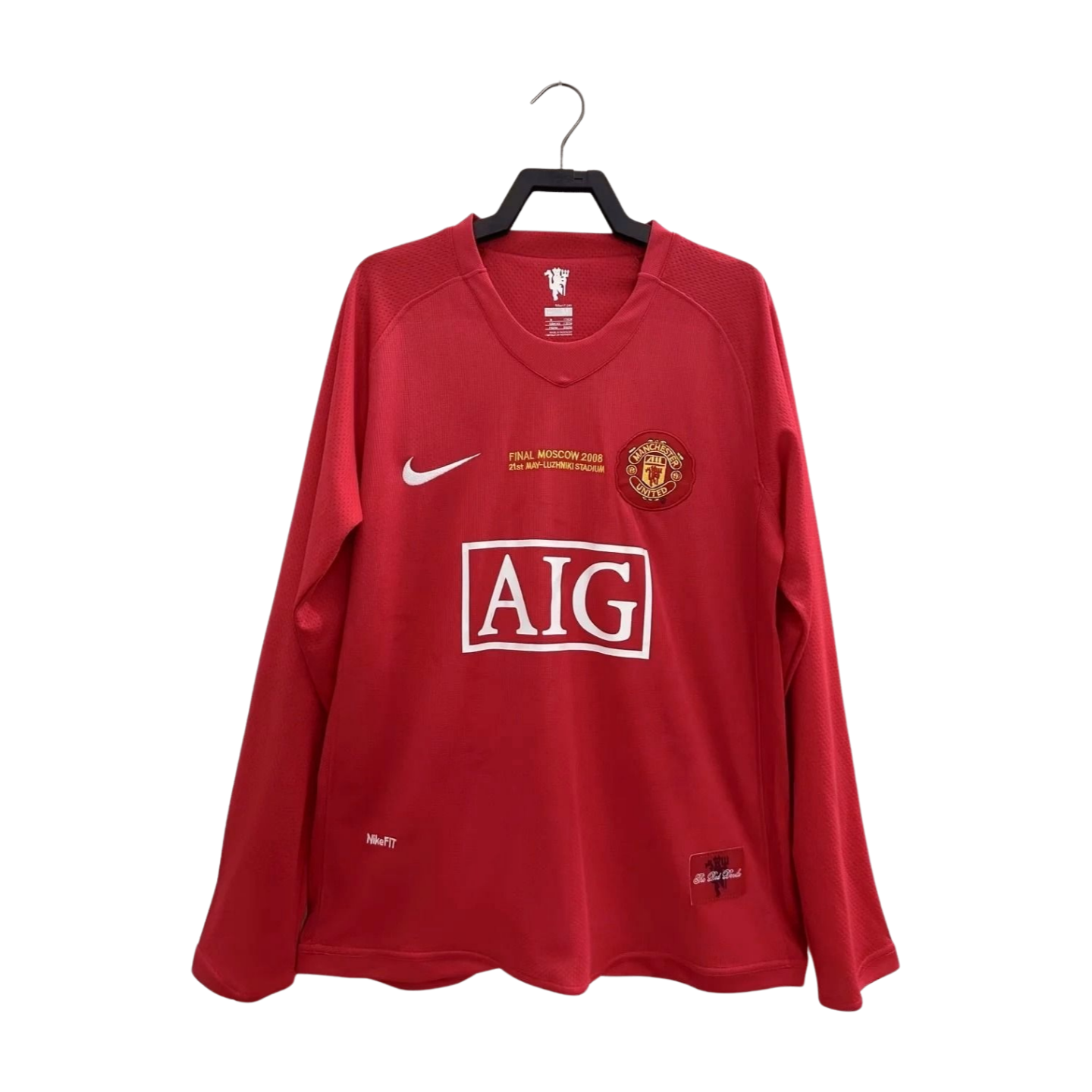 MANCHESTER UNITED 2007/08 HOME RETRO LONGSLEEVE